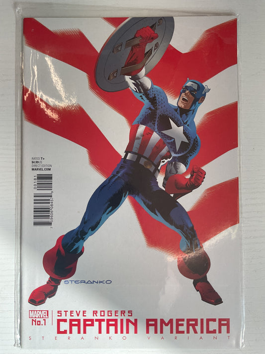 Captain America Steve Rogers #1 2016 Marvel Comics Steranko Variant Controversial ‘Hail Hydra’ issue