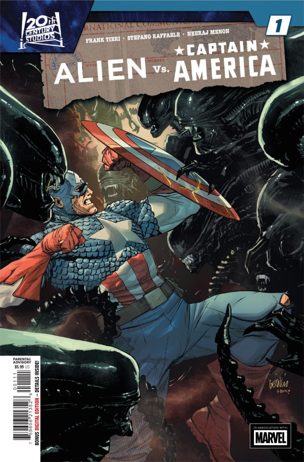 Aliens Vs Captain America #1 2025 Marvel Comics