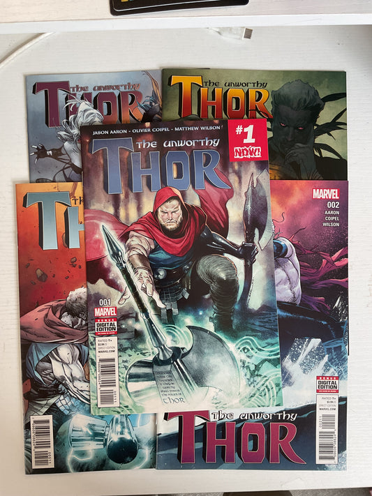 Unworthy Thor #1-5 2017 Marvel Comics Complete Series