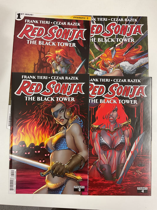 Red Sonja Black Tower #1-4 2014 Dynamite Entertainment Complete Series