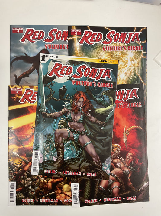 Red Sonja Vulture’s Circle #1-5 2015 Dynamite Entertainment Complete Series