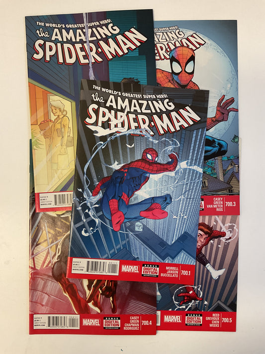 Amazing Spider-Man #700.1-#700.5 2014 Marvel Comics Complete Series