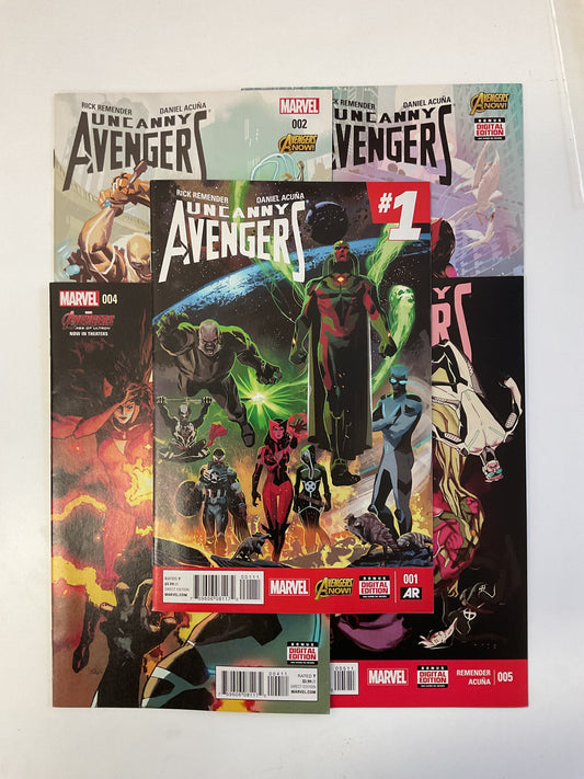 Uncanny Avengers #1-5 2015 Marvel Comics Complete Series