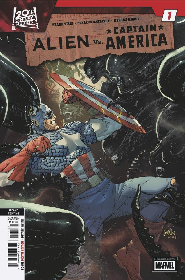 Alien Vs Captain America #1 2nd Print 2026 Marvel Comics