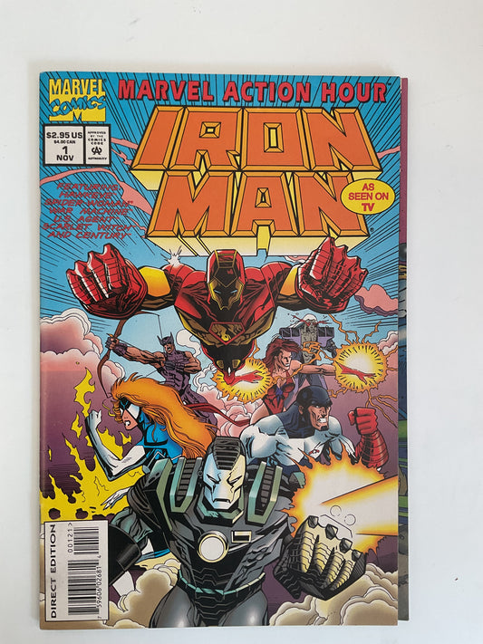 Marvel Action Hour Featuring Iron Man #1 1994 Marvel Comics Includes Animation Cell