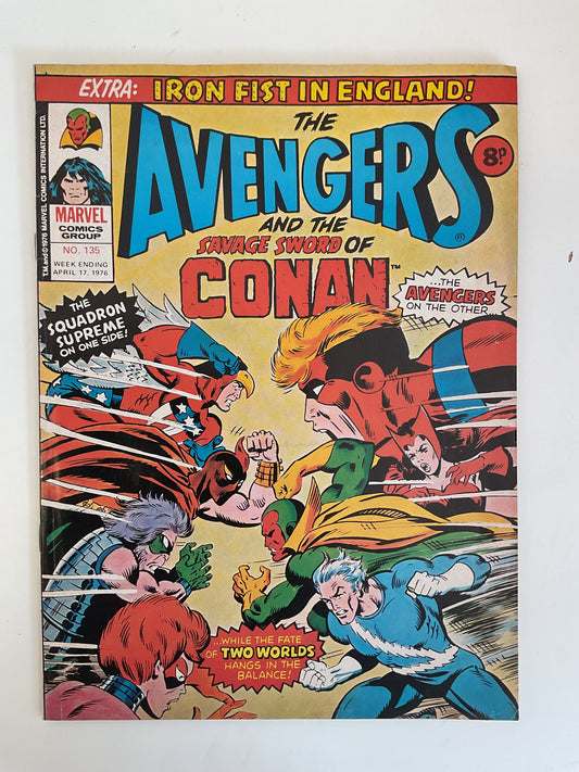 Avengers and Savage Sword Of Conan #135 1976 Marvel Comics UK