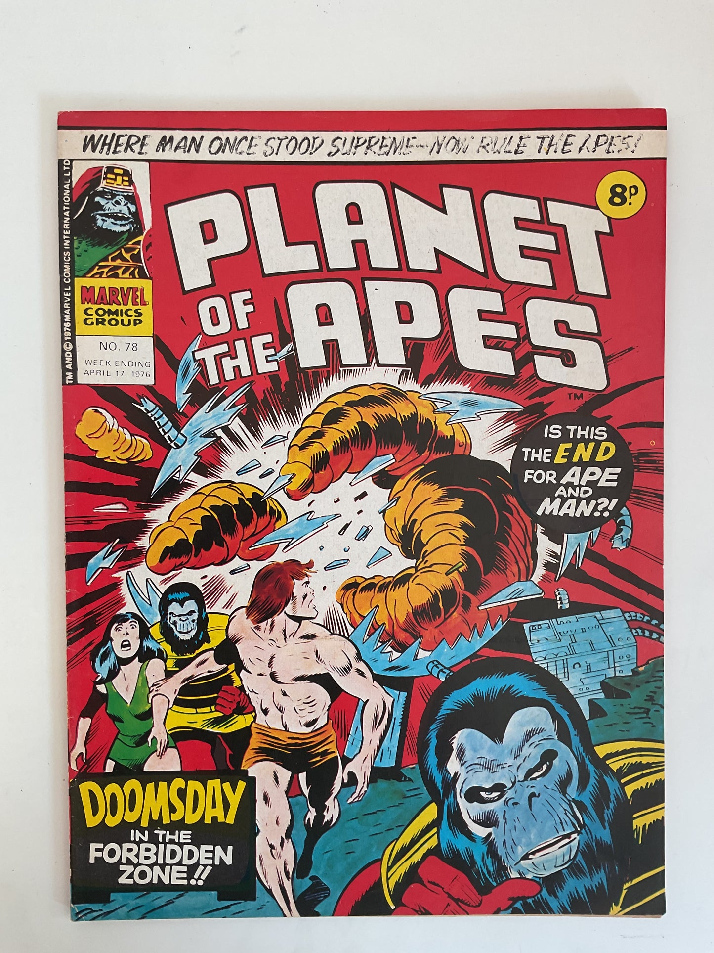 Planet Of The Apes #78 1976 Marvel Comics UK
