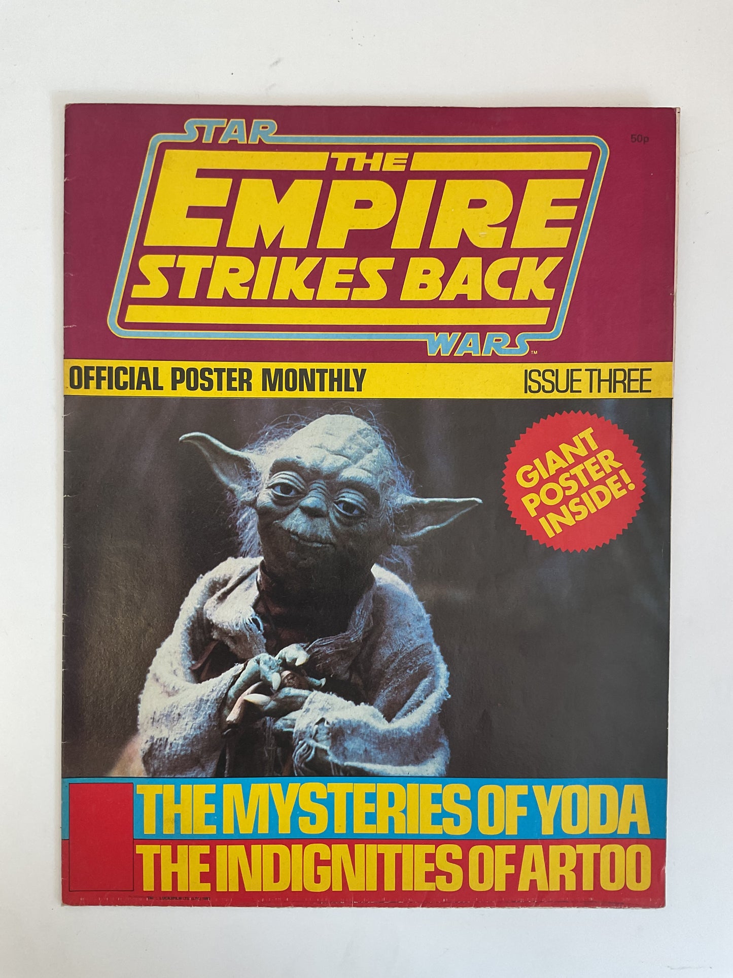 Star Wars Empire Strokes Back Official Poster Monthly #3 1980