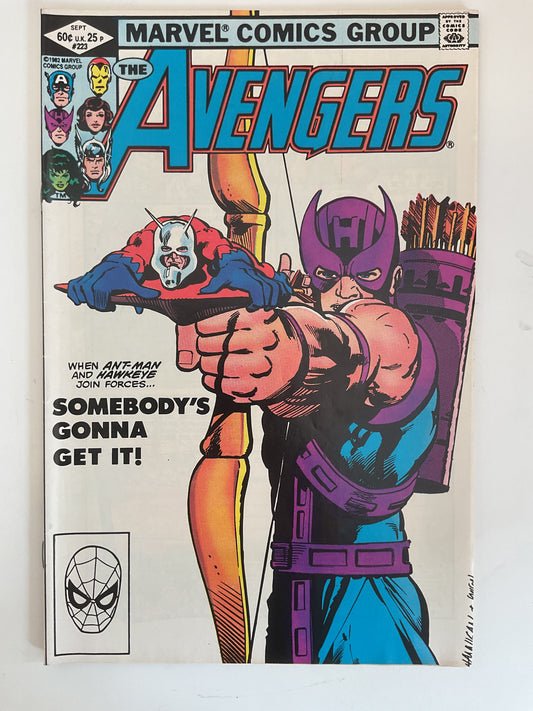 Avengers #223 1982 Marvel Comics Iconic Cover