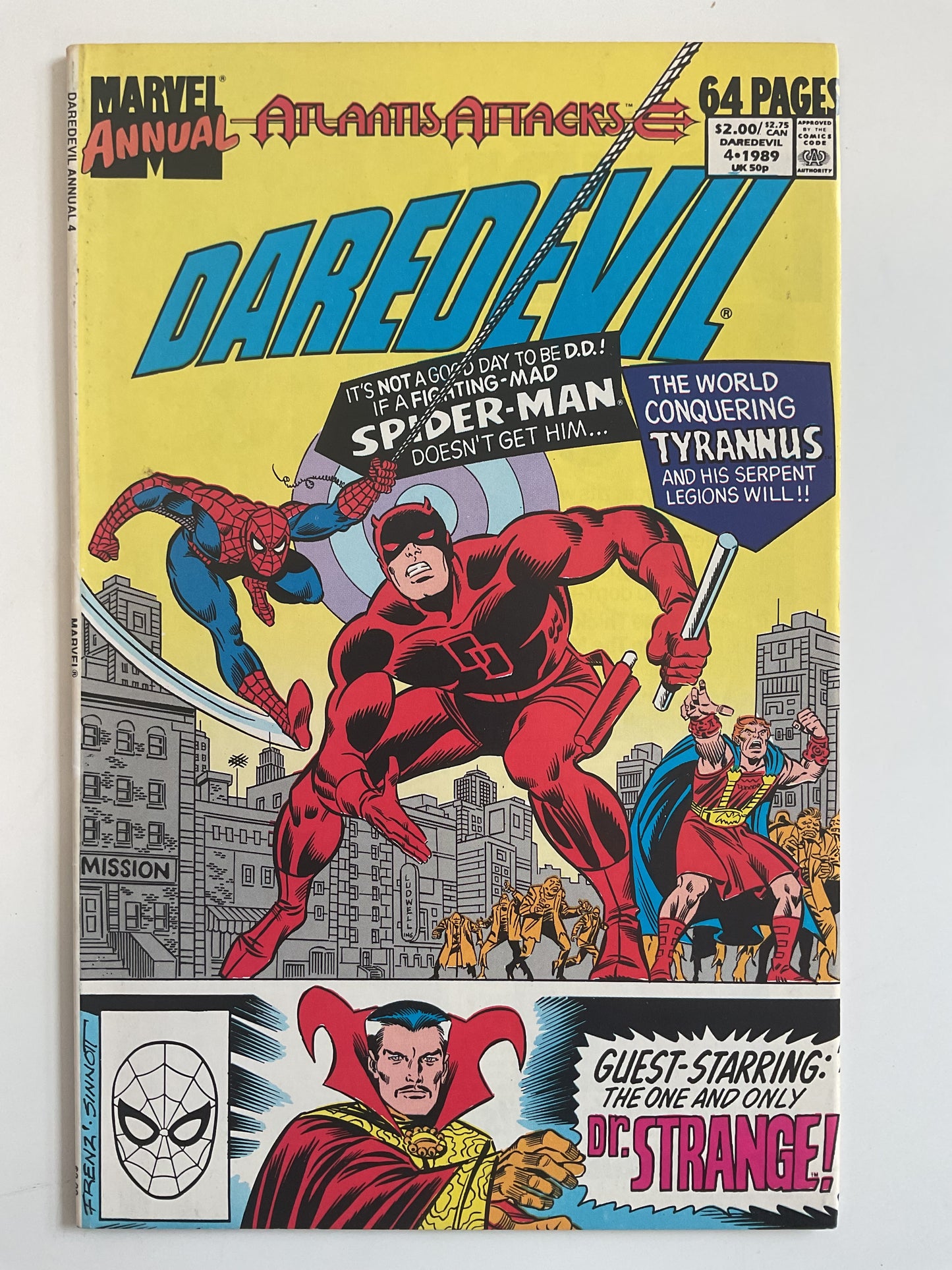Daredevil Annual #4 1989 Marvel Comics Atlantis Attacks