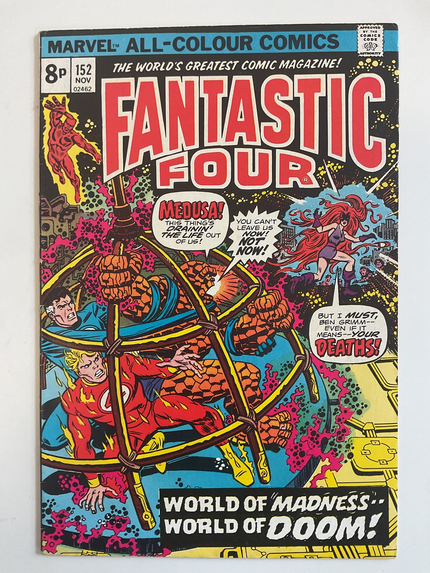Fantastic Four #152 1974 Marvel Comics UK Price Variant