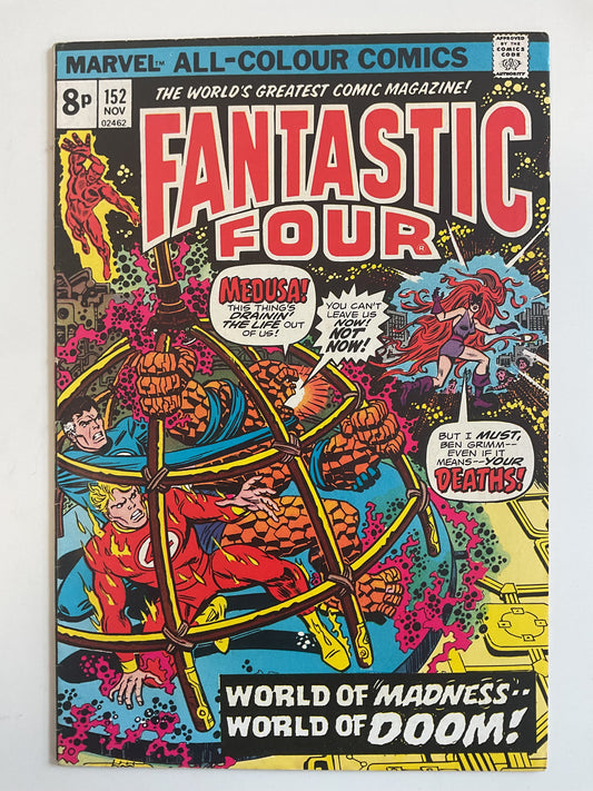 Fantastic Four #152 1974 Marvel Comics UK Price Variant