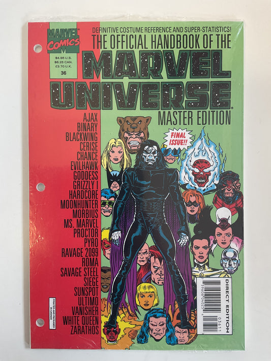 Official Handbook Of The Marvel Universe Master Edition #36 1993 Marvel Comics Sealed Final Issue