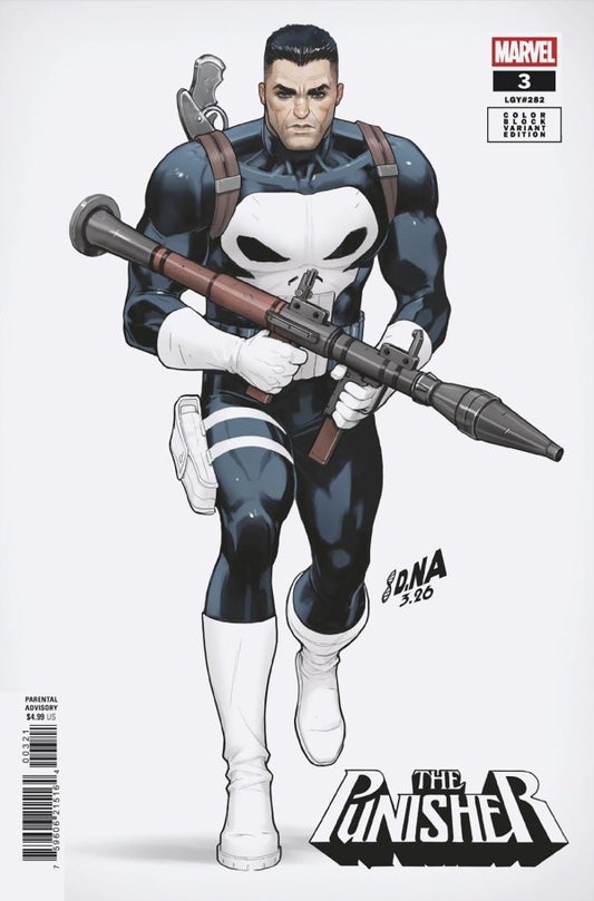 Punisher #3 2026 Marvel Comics Nakayama Colour Block White Variant