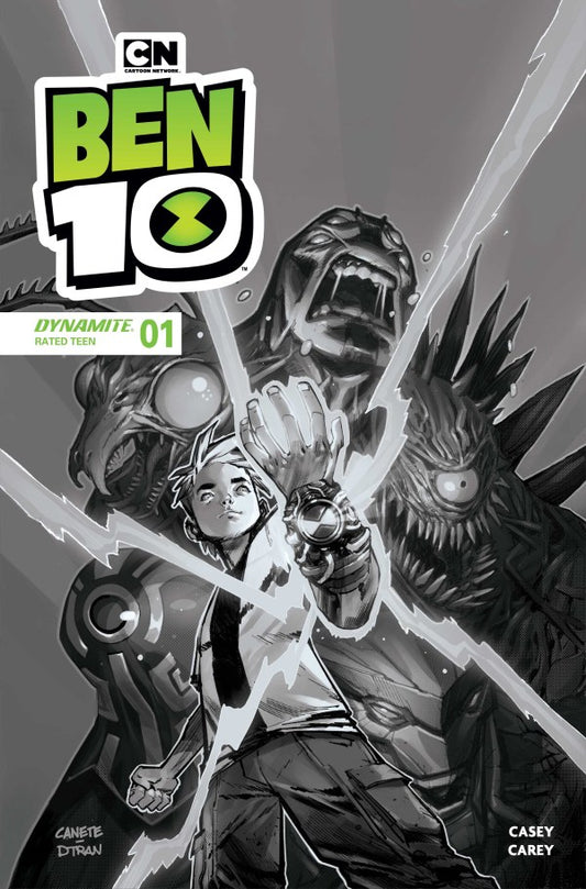 Ben 10 #1 2026 Dynamite Entertainment 1:10 Canete Black And White Incentive Variant