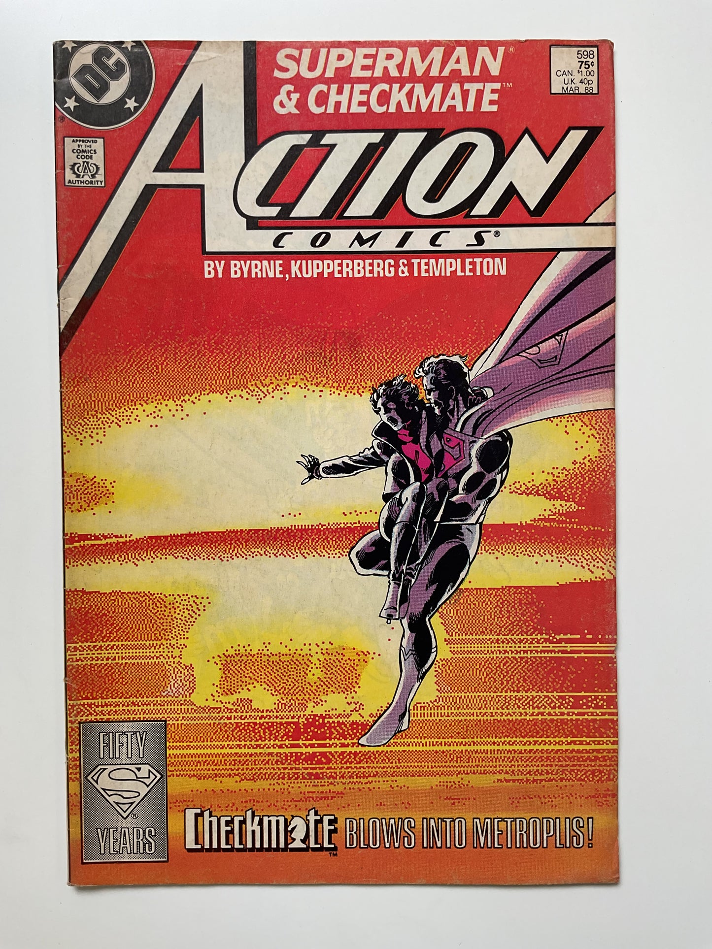 Action Comics #598 1988 DC Comics 1st Appearance Of Checkmate