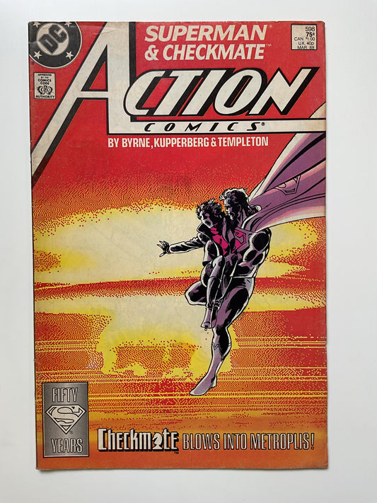 Action Comics #598 1988 DC Comics 1st Appearance Of Checkmate