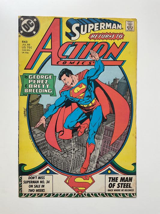 Action Comics #643 1989 DC Comics Homage Cover to #1