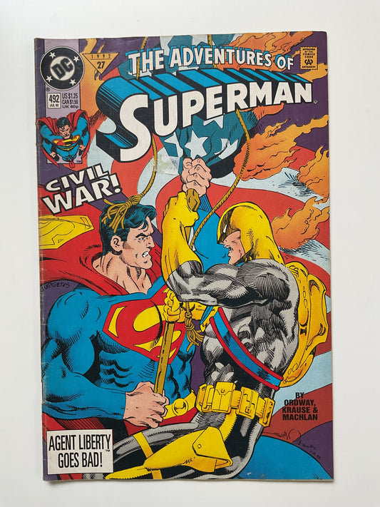 Adventures Of Superman #492 1992 DC Comics