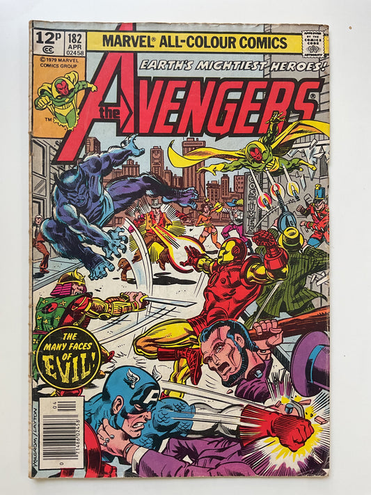 Avengers #182 1979 Marvel Comics Uk price Variant