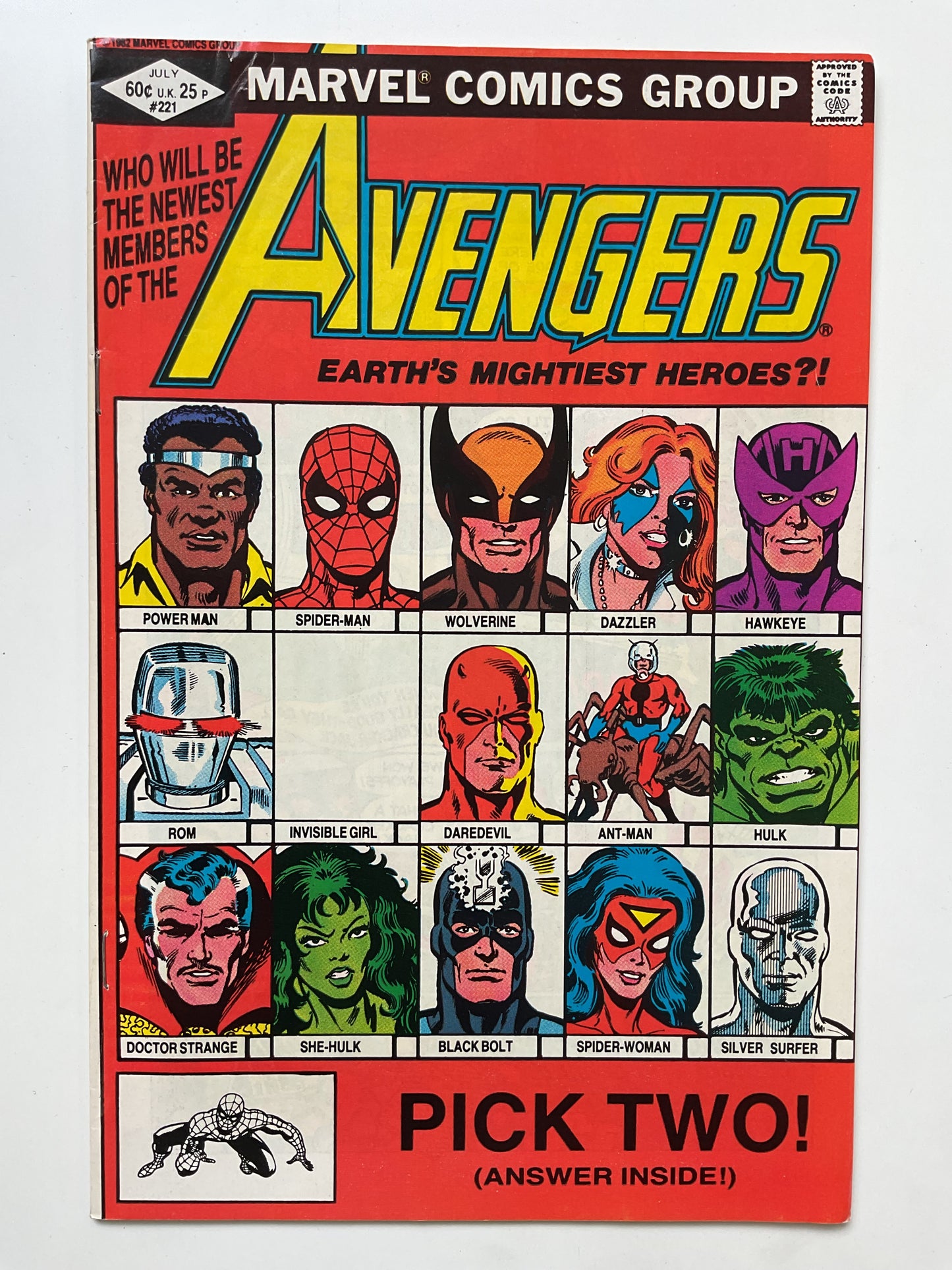 Avengers #221 1982 Marvel Comics She-Hulk Joins Avengers