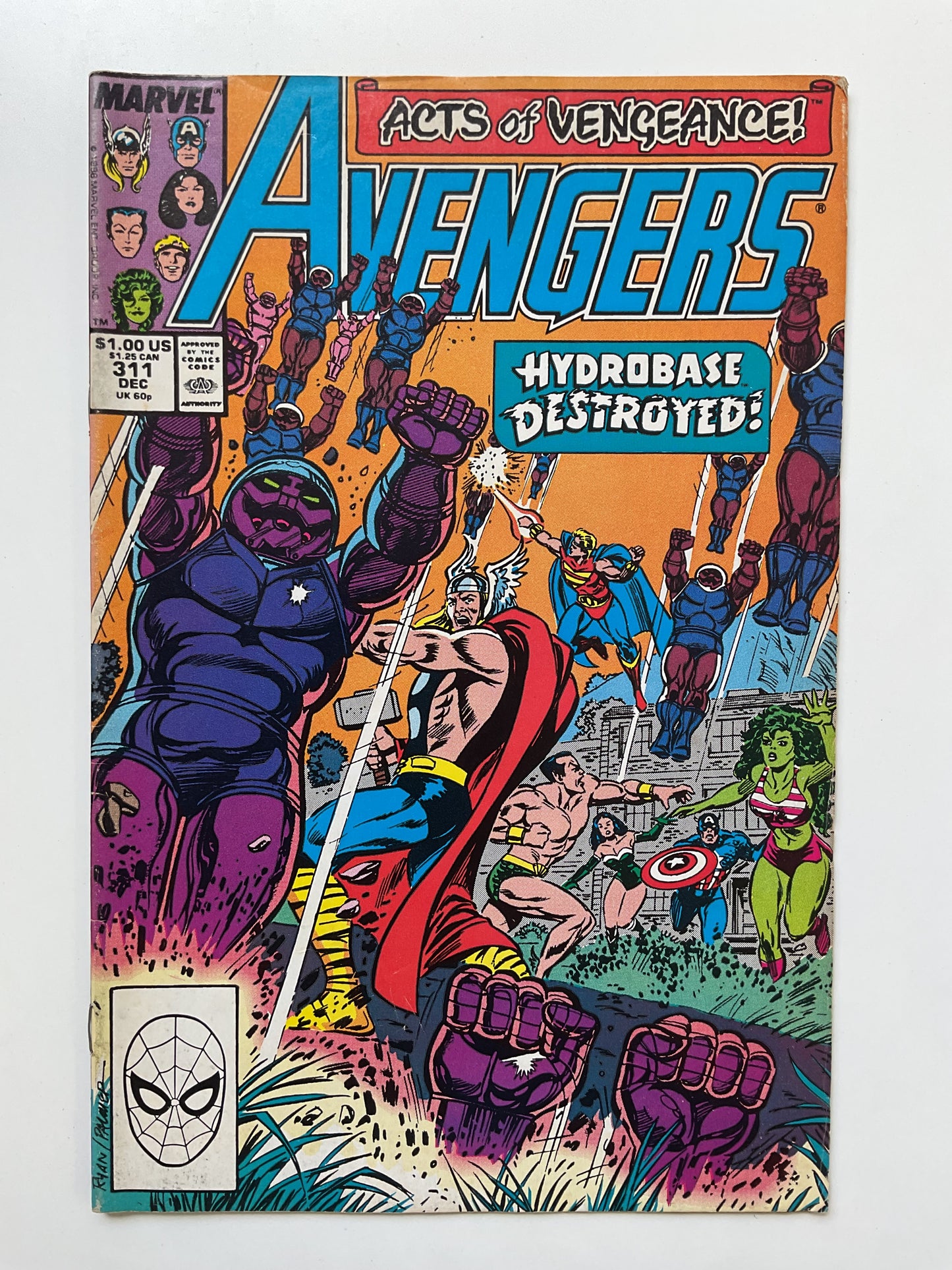 Avengers #311 1988 Marvel Comics Acts Of Violence