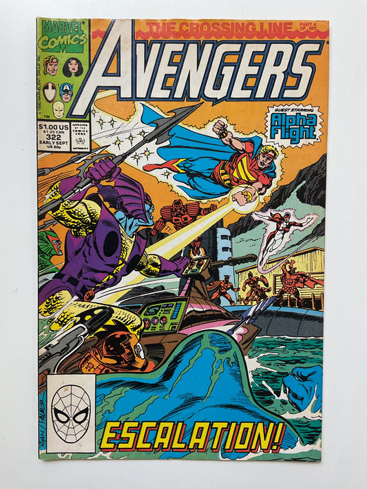 Avengers #322 1990 Marvel Comics