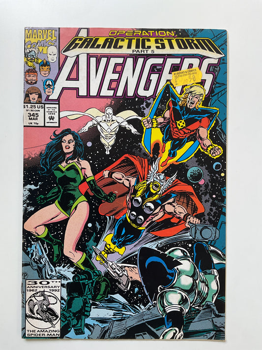 Avengers #345 1992 Marvel Comics Operation Galactic Storm