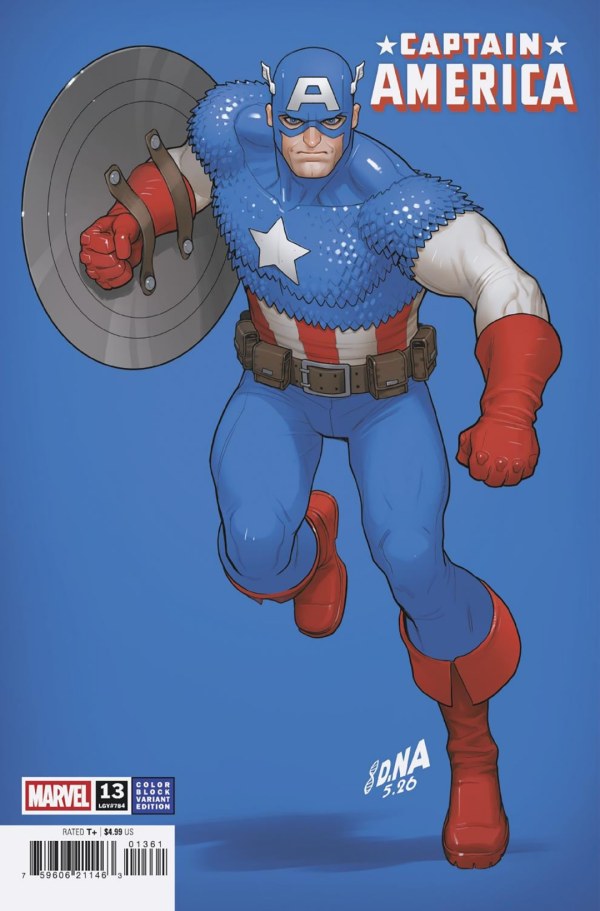 Captain America #13 2026 Marvel Comics Nakyama Blue Colour Block Variant