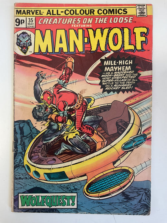 Creatures On The Loose #35 1975 Marvel Comics Man-Wolf 1st Appearance Of Harrisyn Turk