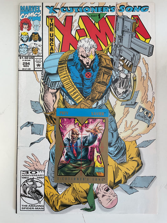 Uncanny X-Men 294 1992 Marvel Comics With Trading Card.