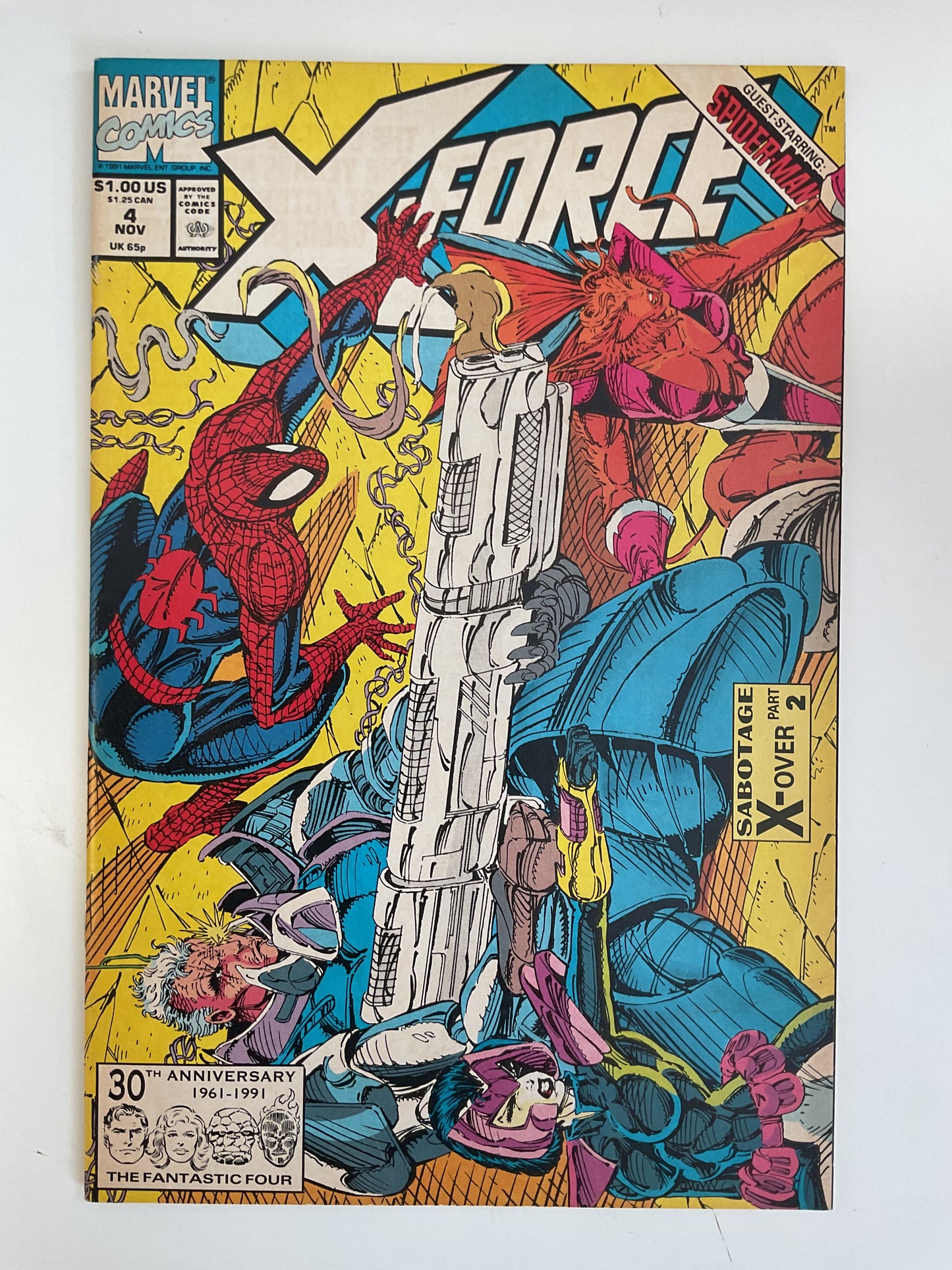 X-Force #4 1991 Marvel Comics 3rd Appearance Of Deadpool