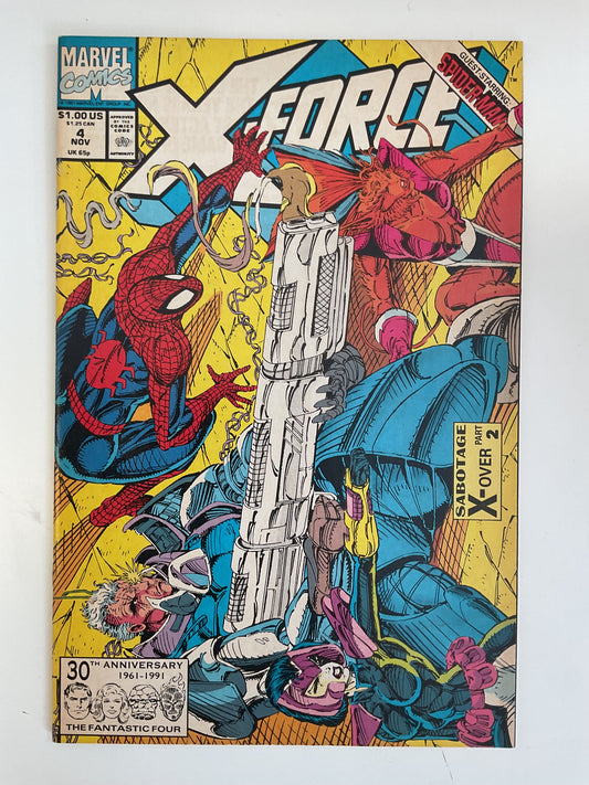 X-Force #4 1991 Marvel Comics 3rd Appearance Of Deadpool