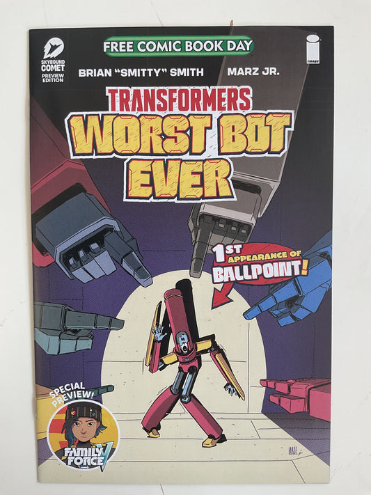 Free Comic Book Day Transformers Worst Bot Ever #1 2025 Image Comics Skybound Comet