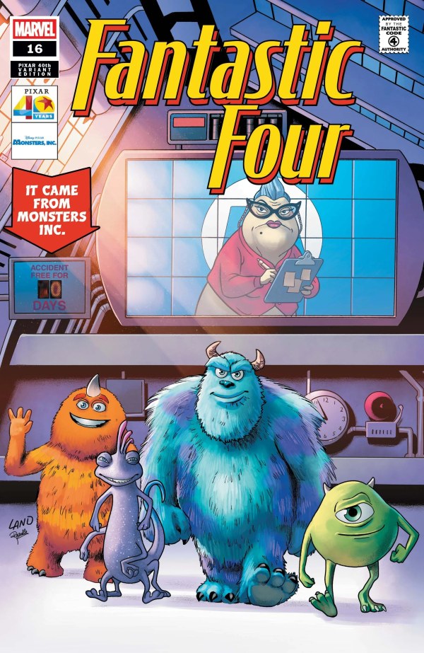Fantastic Four #16 2026 Marvel Comics Land Pixar Variant