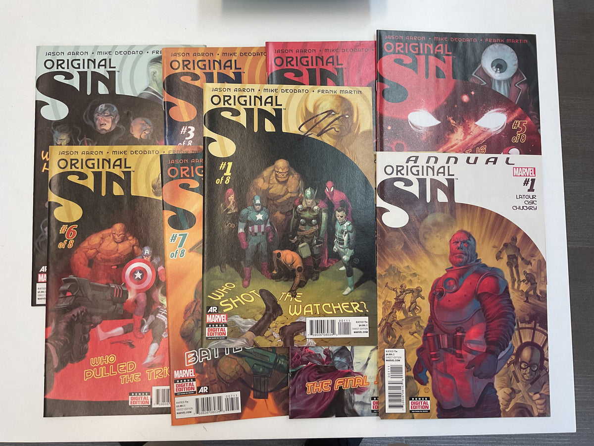 Original Sin #1-8 + Annual #1 2014 Marvel Comics Complete Series #1 Signed by Jason Aaron