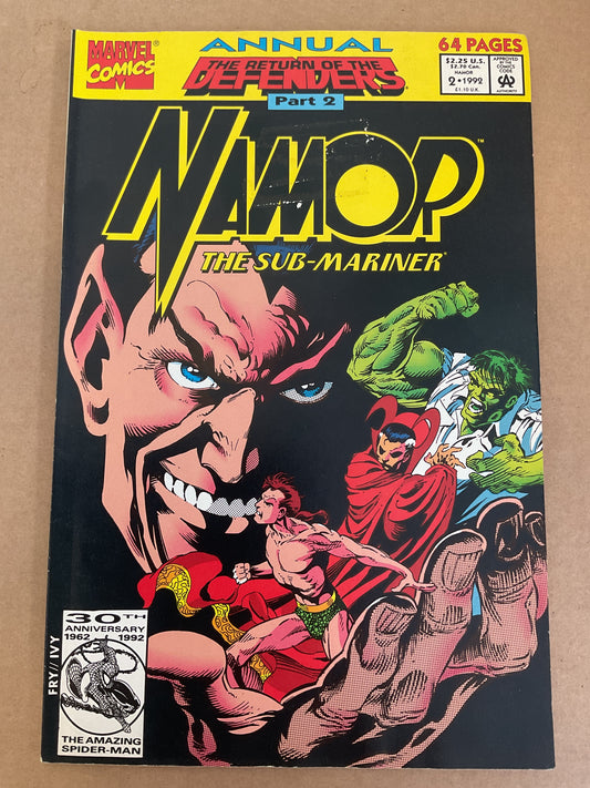 Namor The Sub-Mariner Annual #2 1992 Marvel Comics Return Of The Defenders