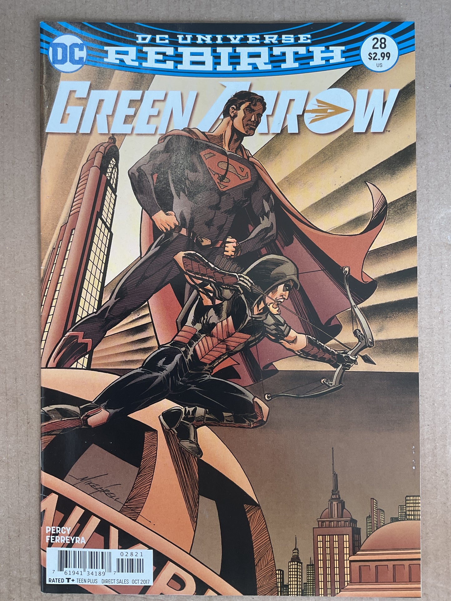 Green Arrow #28 2017 DC Comics Mike Grell Variant
