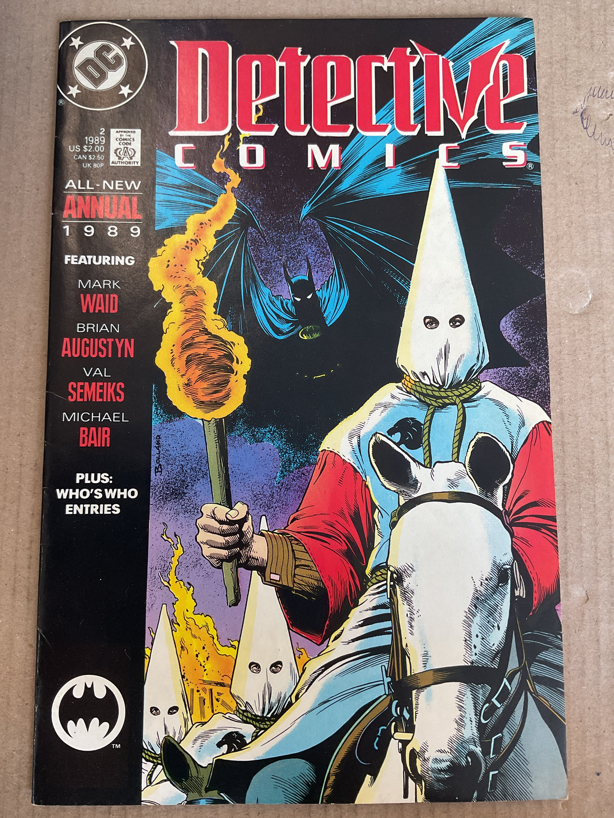 Detective Comics Annual #2 1989 DC Comics Iconic Bolland Cover