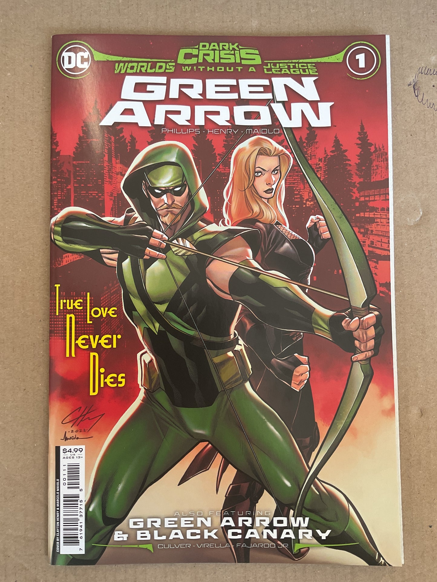Dark Crisis Worlds Without A Justice League Green Arrow #1 2026 DC Comics